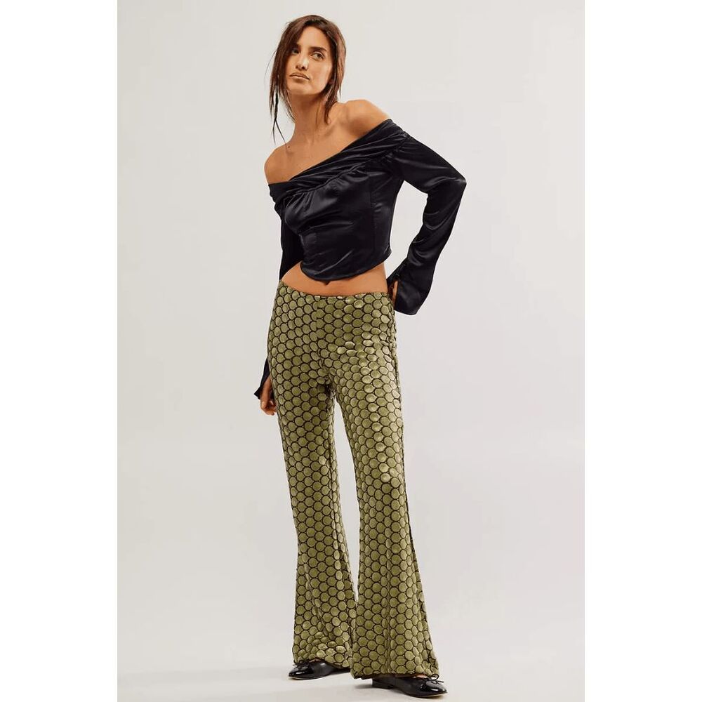 Free People Wilder Days Sequin Flare Pants - Sz. 4